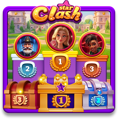 Star Clash feature in Gin Rummy Plus — enter special rooms, climb the leaderboard, and win up to 4x your entry fee with the Star Multiplier